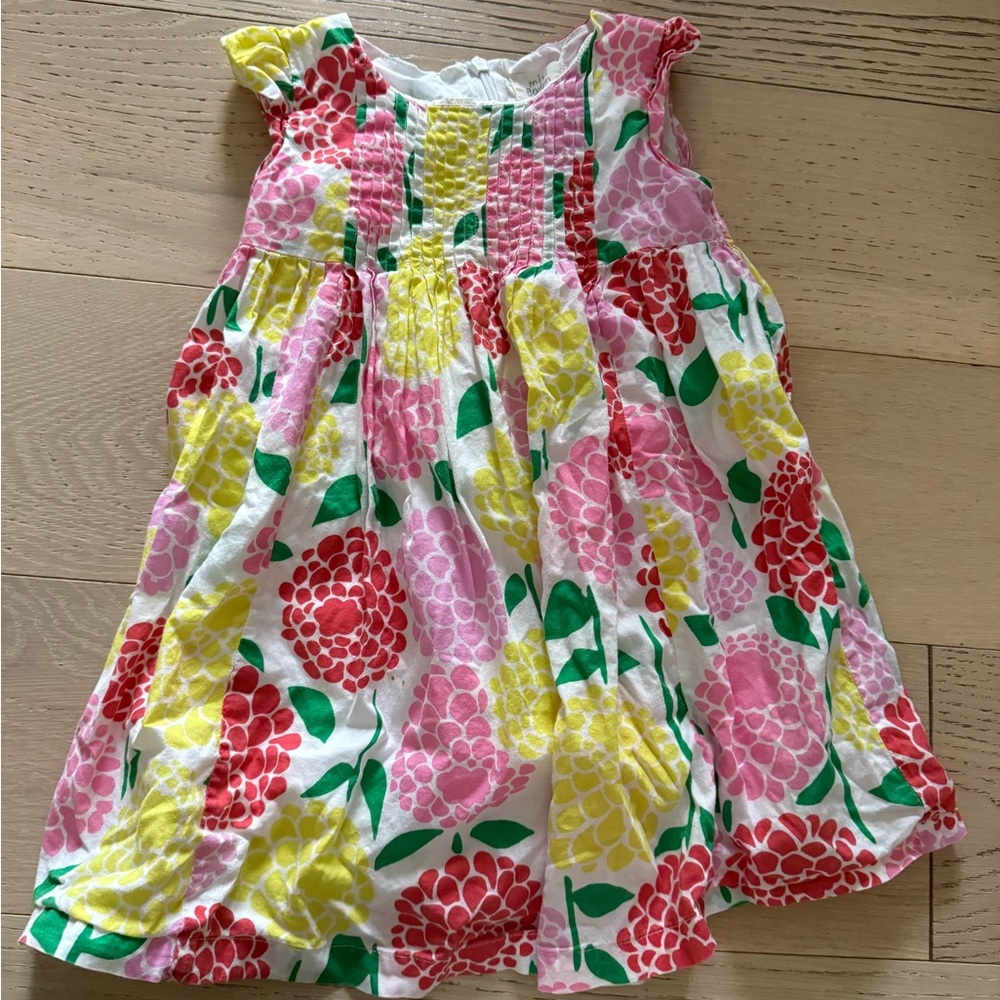 Boden Floral Kids Dress - Pink, Yellow, Green